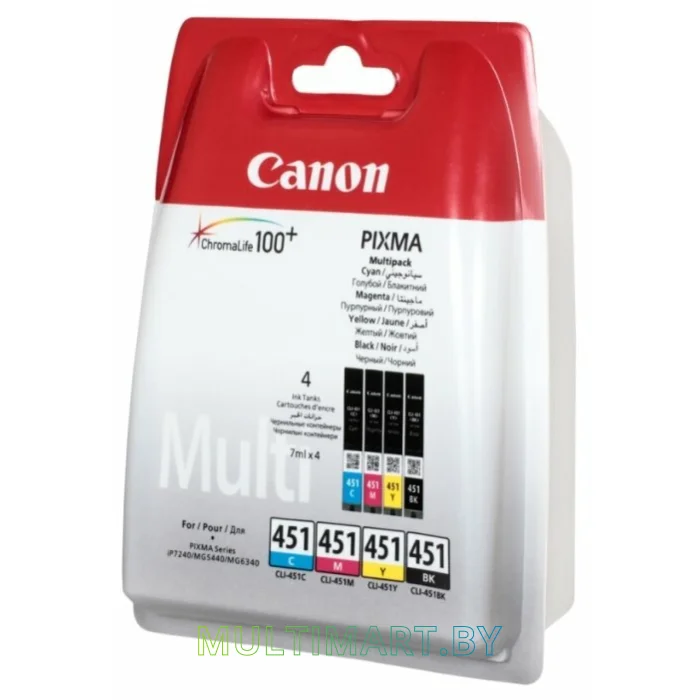 Набор картриджей Canon CLI-451 Multipack C/M/Y/BK